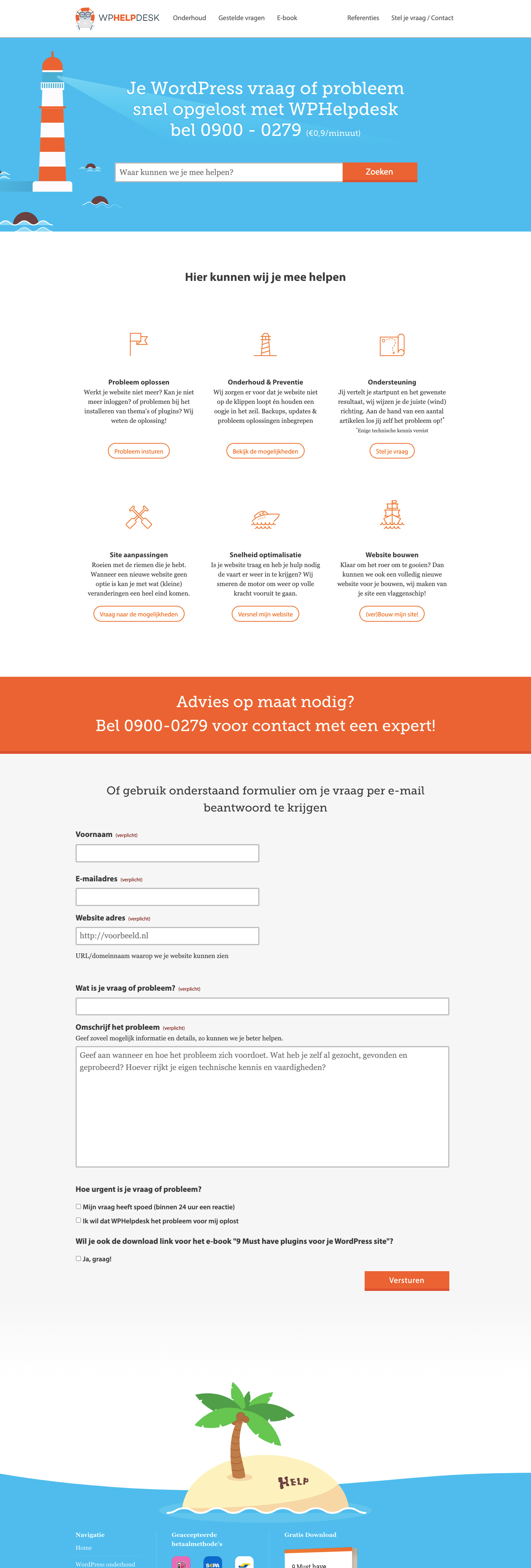 website screengrab van https://WPHelpdesk.nl