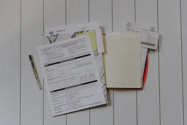 Image American tax form 433-a. As example image for a questionnaire form