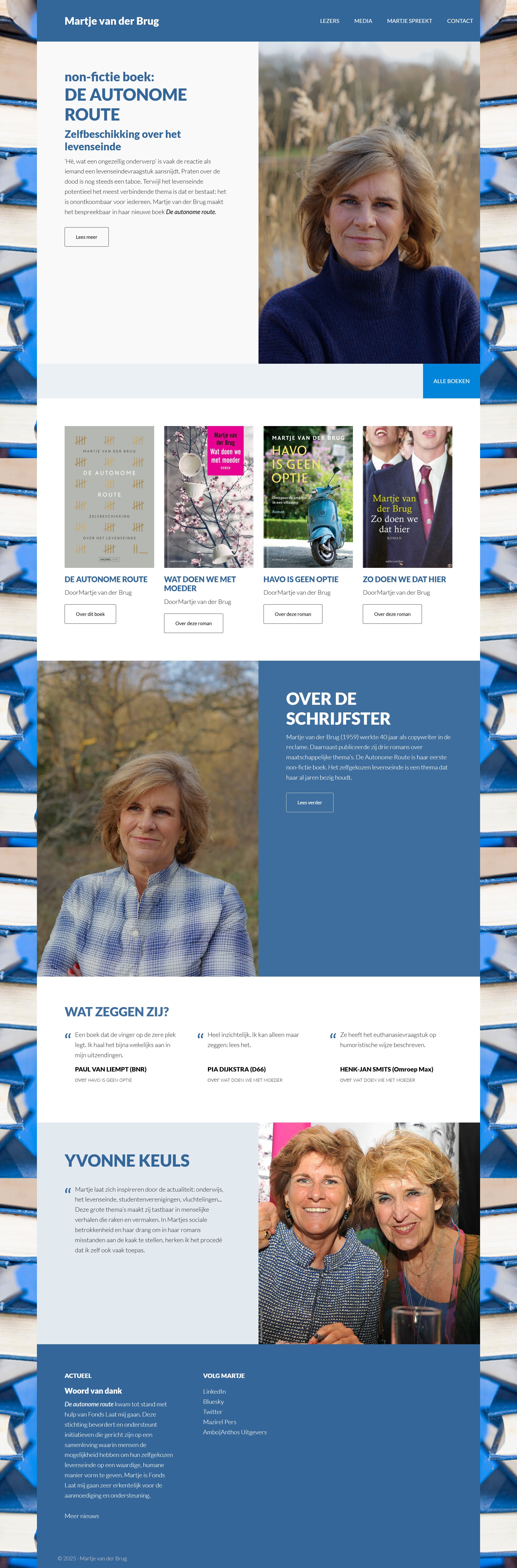 website screengrab van https://martje.nl